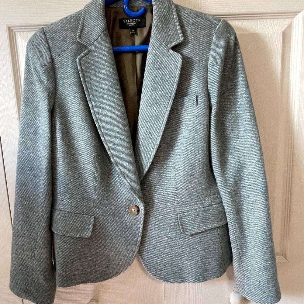 Talbots Classic Gray Blazer